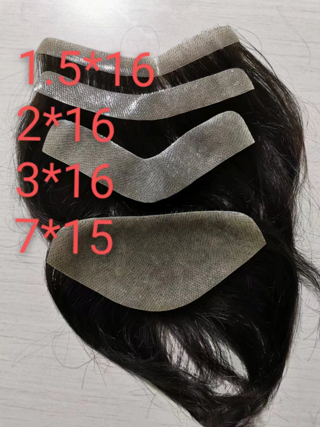 V-Shape Toupee for Men Real Human Hair Men Forehead Topper Hairpiece Thin Human Hair Toupee Replacement Skin Frontal