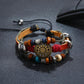 Classic Link Bracelet with Cowhide and Beads - Perfect for Any Outfit