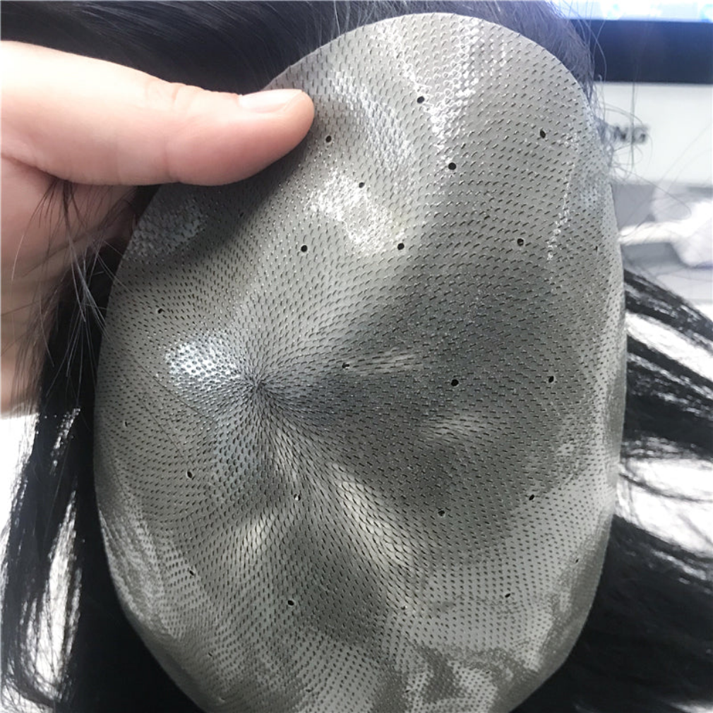 Men’s Toupee Soft Thin Skin Hair Replacement for Men's Hairpiece 100% European Human Hair Pieces for Man