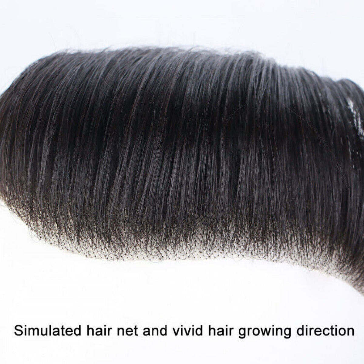  Men's Hairline Toupee Real Human Hair Men Forehead Topper Hairpiece Thin Human Hair Toupee Replacement