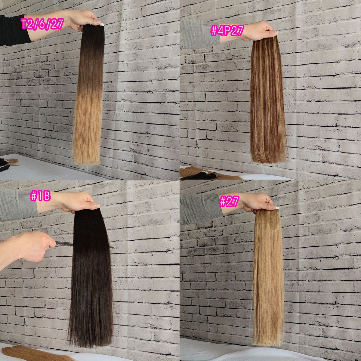 Tape In Human Hair Extensions Brazilian Skin Weft Straight Raw Virgin Remy Human Hair Extensions Tape In 20Pcs/set