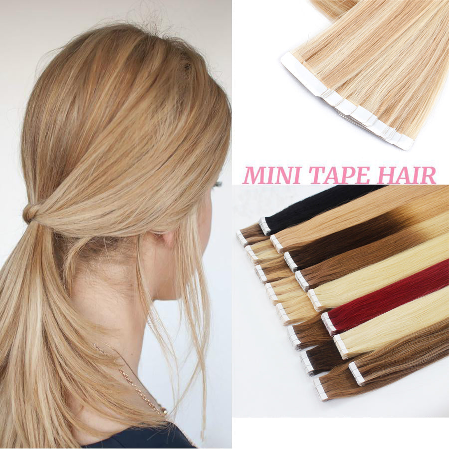 Tape In Hair Extension Platinum Blonde Color 60 Brazilian Remy Human Hair Tape Ins Seamless 50g 20 Pcs Salon Quality Soft Human Hair