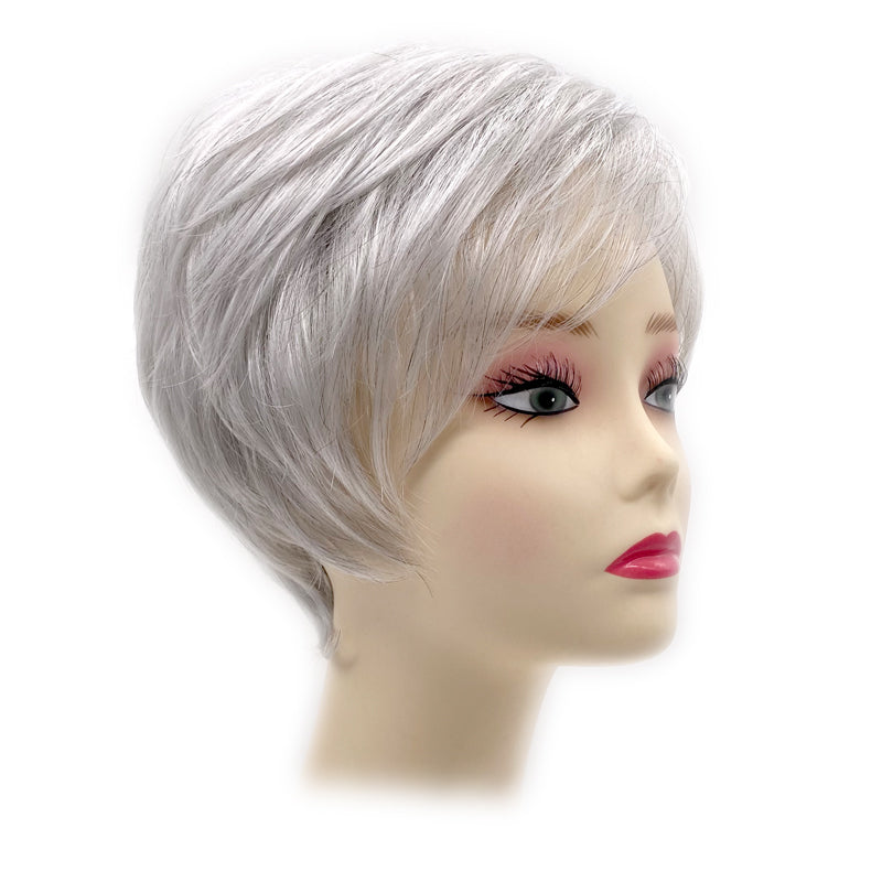 Synthetic Wigs for White Women Pixie Cut Short Hair Wig Machine Made Short Synthetic Hair Wigs Grey