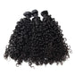 Brazilian Virgin Kinky Curly Hair Extensions 100% Human Hair Bundles Straight Hair Natural Color Soft and Double Strong Weft 100g/pcs