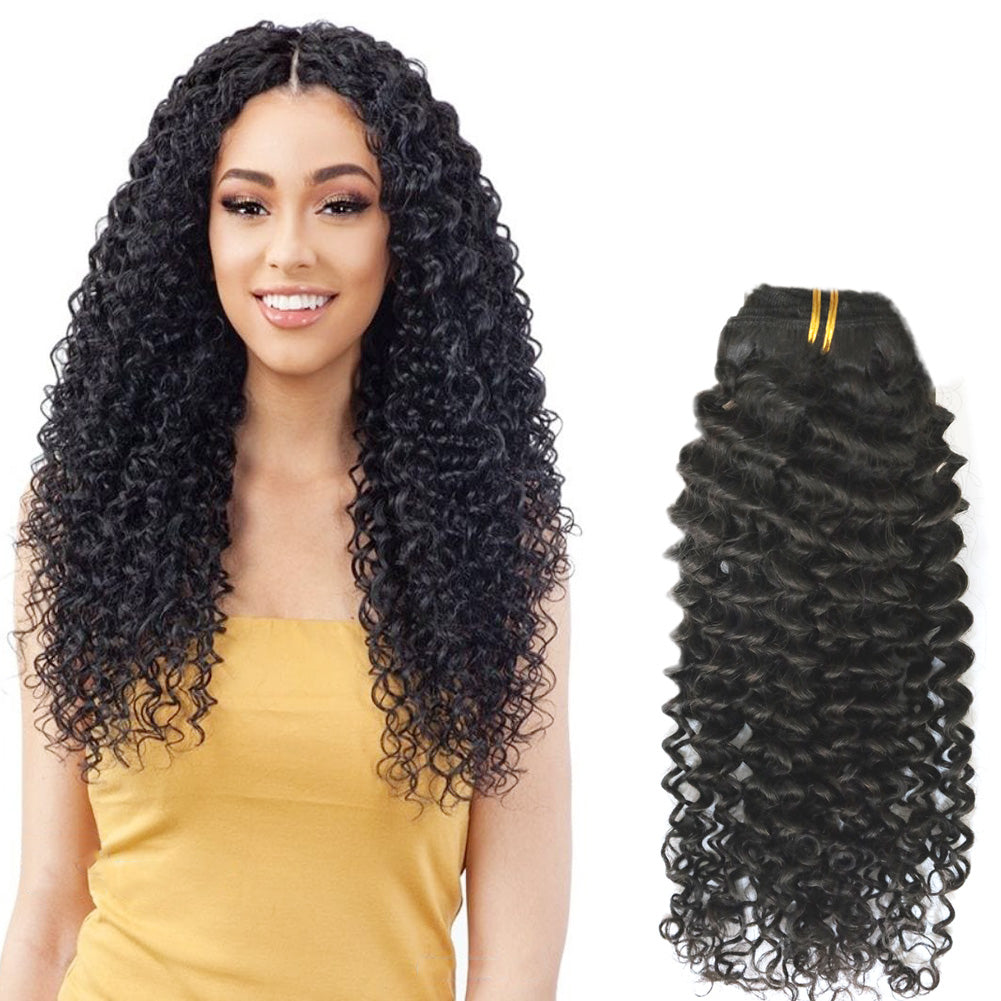 Kinky Curly Clip In Hair Extensions Human Hair for Black Women Brazilian Real Remy Hair 3C 4A Kinkys Curly
