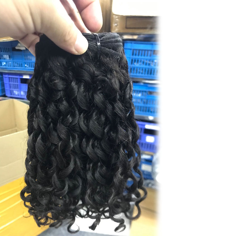 Human Hair Bundles Extensions for Black Woman Curly Hair Extensions for Braids Wet and Wavy